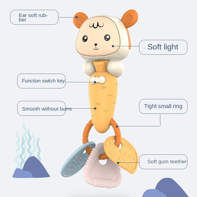 Игрушка прорезыватель Монтессори для детей 0 12 месяцев музыкальный мобиль