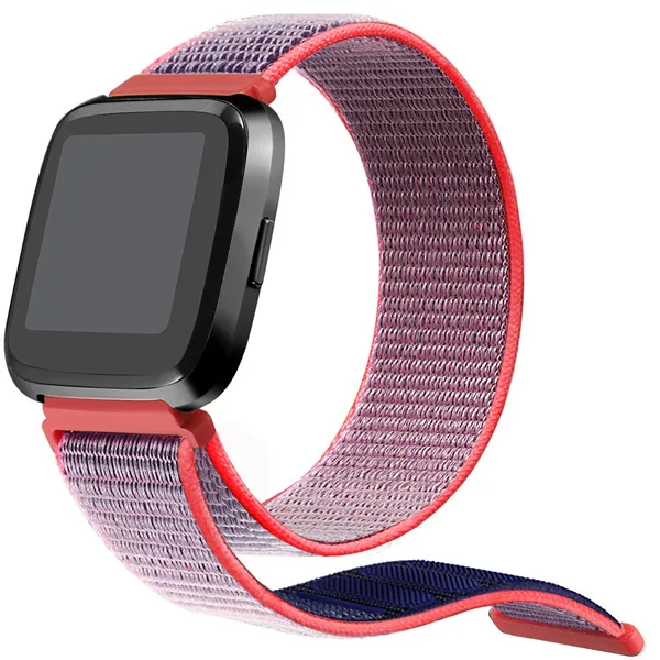 Color H Нейлоновая петля ремешок для Fitbit Versa ремешок сменный Браслет для Fitbit Versa умные часы мужские ремешки для часов женский браслет - Цвет: Color H