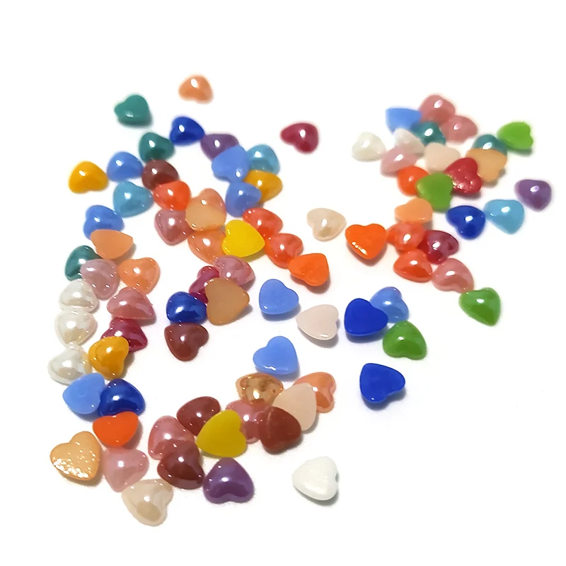 

80PCS 5mm Mini Bead for DIY Doll Lovely Heart Shape Decoration Dolls Clothing Sewing Accessories