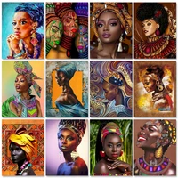 ruopoty paint by number african woman drawing on canvas oil painting by numbers for adults portrait handpainted unique gifts