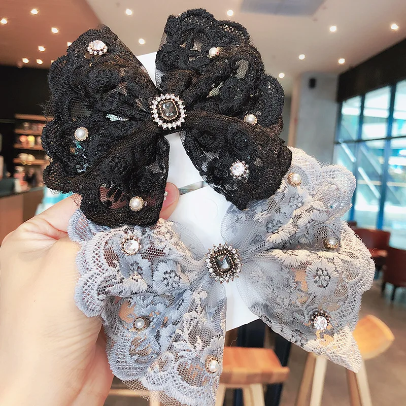 Новинка тканевые бутоны с шелковым бантом Пружинные зажимы Заколки для женщин