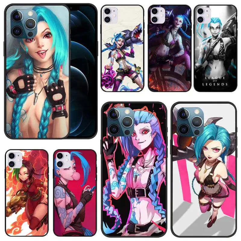 

Game LOL Jinx Phone Case for iphone 12 13 Mini SE 2020 5 5S 6 6S Plus 7 8 Plus X XR XS 11 Pro Max Fundas Coque cover