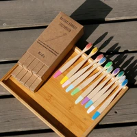 10pc kids soft bamboo toothbrush eco friendly childrens colorful toothbrushes biodegradable plastic free oral care tooth brush