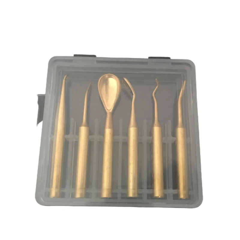 6PCS Gold TIPS Стоматологическое лабораторное оборудование Электрический Нож для воска инструменты для воска содержат 6 наконечники для воска+ 2 ручки стоматологическое оборудование лабораторные принадлежности - Цвет: 6PCS Gold TIPS