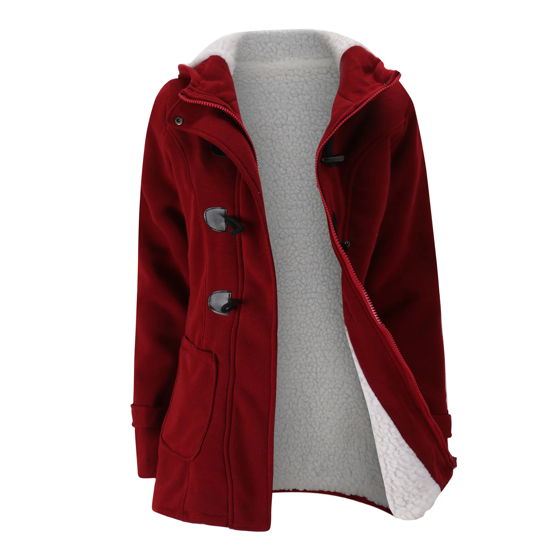 Long Parkas Solid Zipper Hooded Button Pocket Warm Padded Jacket Women Thick England Style Slim Winter Coats Female | Женская одежда