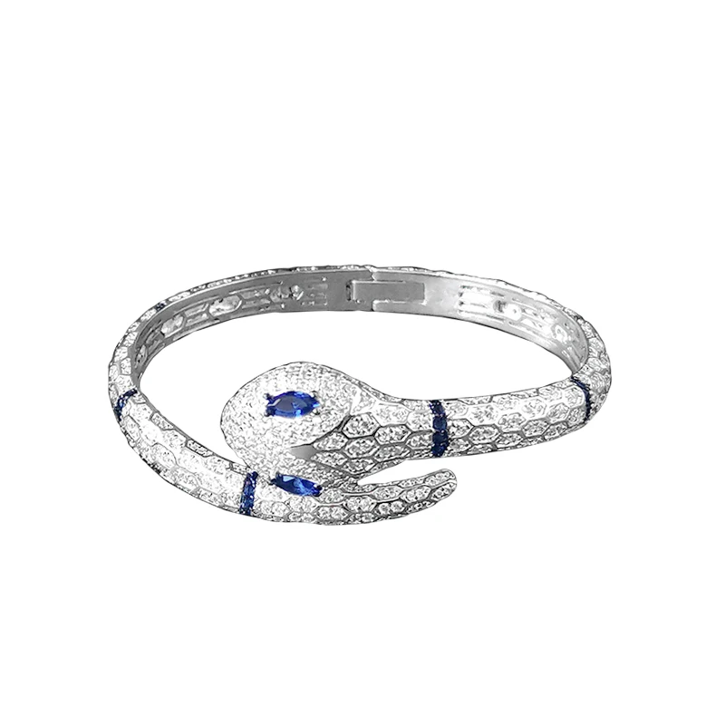 

S925 Sterling Silver Open Bracelet Three Colors Spirit Snake Bracelet Fashion Luxury Brand Monaco Jewelry For Women Party Gifts