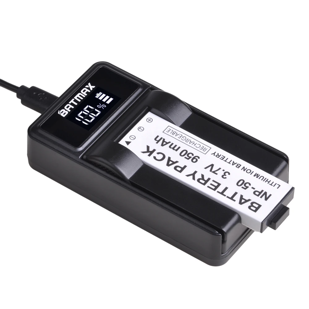Аккумулятор 950 мА · ч NP-50 CNP50 NP 50 аккумулятор + зарядное устройство USB со