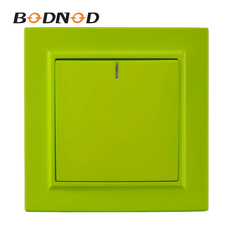 Светильник желтый зеленый один переключатель с индикатором Европейский