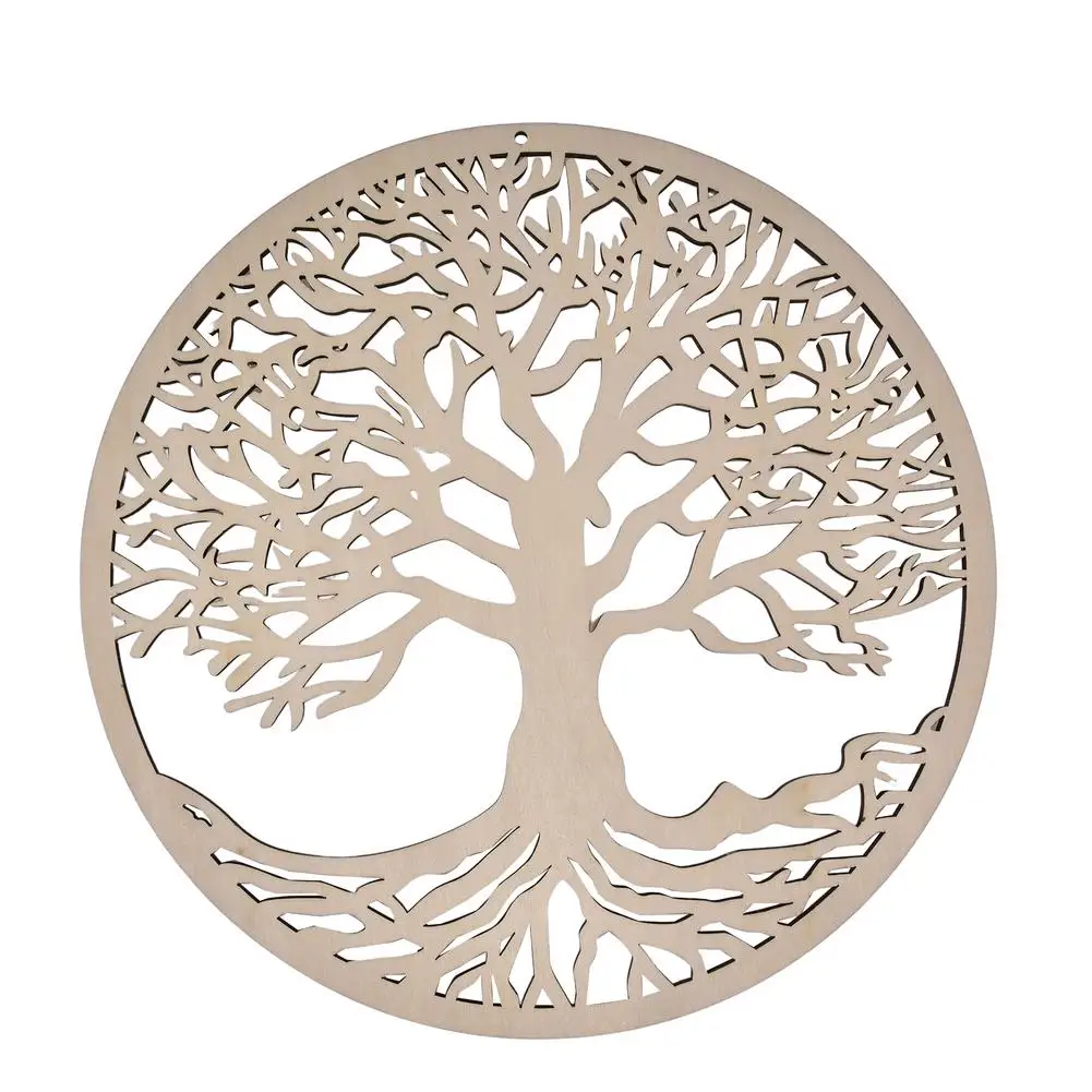 

Креативные настенные украшения «Древо жизни», диаметр 28 см, 30 см, деревянное художественное украшение для дома, настенное украшение с дерев...