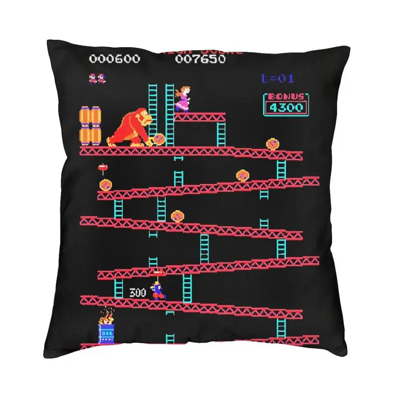 

Наволочка для подушки Donkey Kong 66x66 см, аркадная игра, коллаж, мягкая Роскошная наволочка для подушки, украшение для дома, диван, сиденье, полиэс...