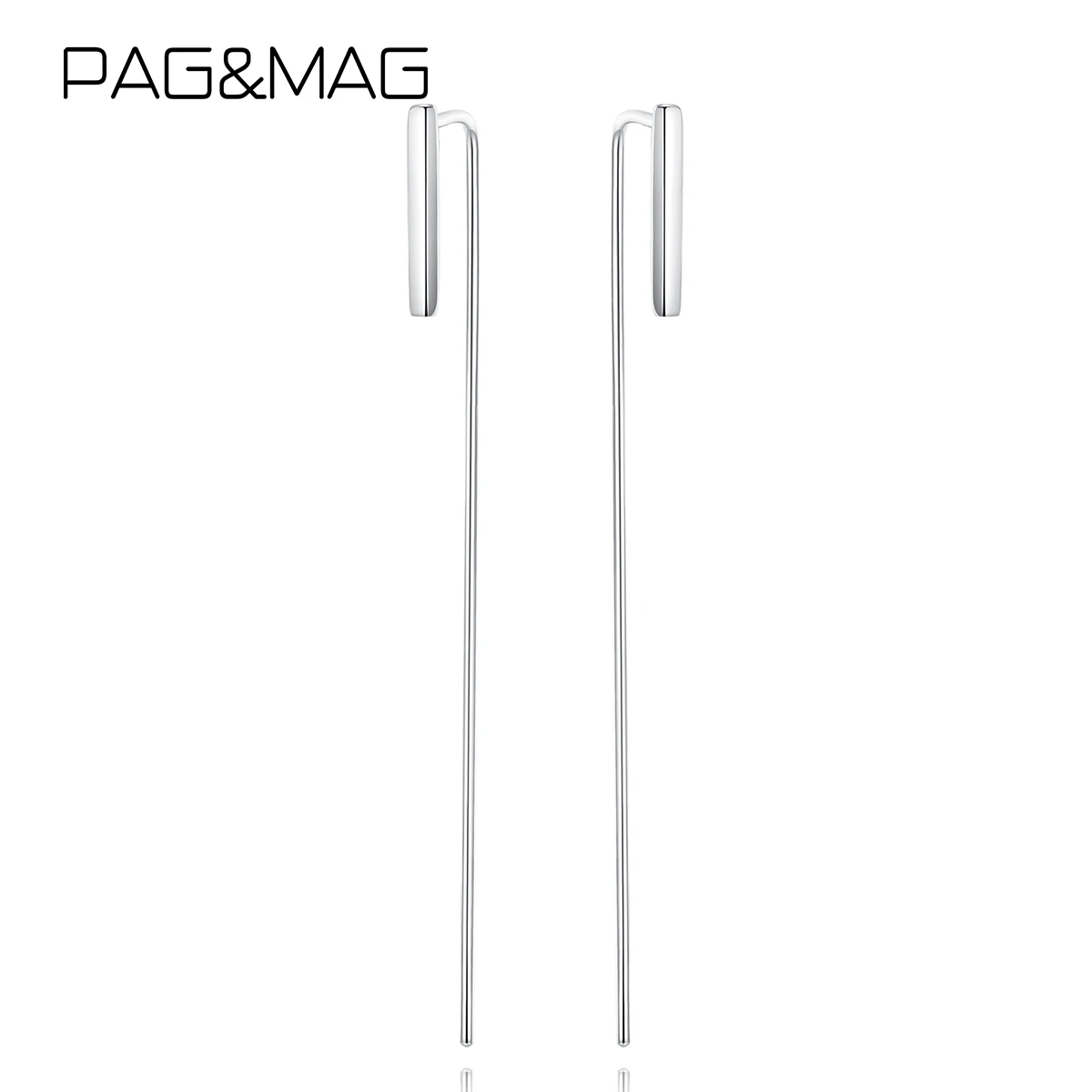 PAG & MAG корейские новые длинные серьги из стерлингового серебра 925 пробы модные