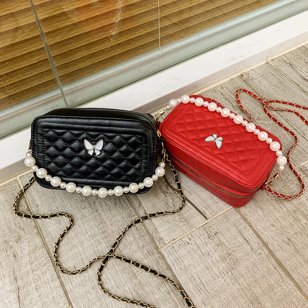 

Simply Crossbody Bags PU Leather Solid Color Simple Messenger Bag Lady Chain Travel Small Handbags for Women 2020