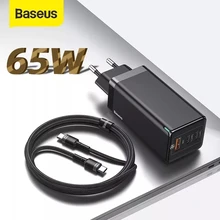 Baseus 65W GaN Charger PD 3.0 Fast USB Charger For iPhone 11 Pro Max Samsung S10 Plus Support AFC FCP SCP QC 3.0 Quick Charger
