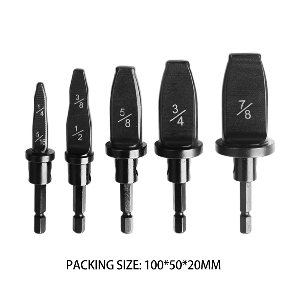 

5pcs 1/4 3/8 5/8 3/4 7/8 inch Tube Pipe Expander Screwdriver Drill Bits Set for Air Conditioner Soft Copper Pipe Swaging Tools