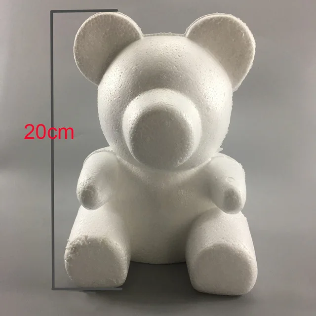 20cm bear ПЭ Искусственный цветок розы подарок на день Святого Валентина пена медведь плесень головки Роза медведь собака плесень аксессуары сумка набор инструментов - Цвет: 20cm bear