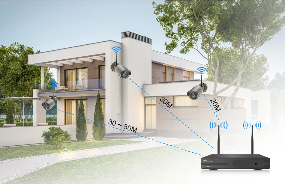 Techage 1080P Беспроводная камера Аудио Водонепроницаемая камера безопасности WiFi для Techage Беспроводная система видеонаблюдения комплекты IP Pro приложение Удаленный просмотр
