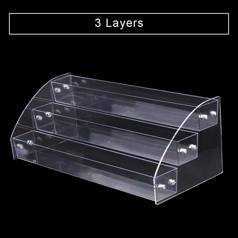 3 Layers От 1 до 7 слоев лак для ногтей, косметика инструменты для дизайна ногтей пластиковый ящик для хранения акриловый настольная подставка чехол губная помада Органайзер Дисплей - Цвет: 3 Layers