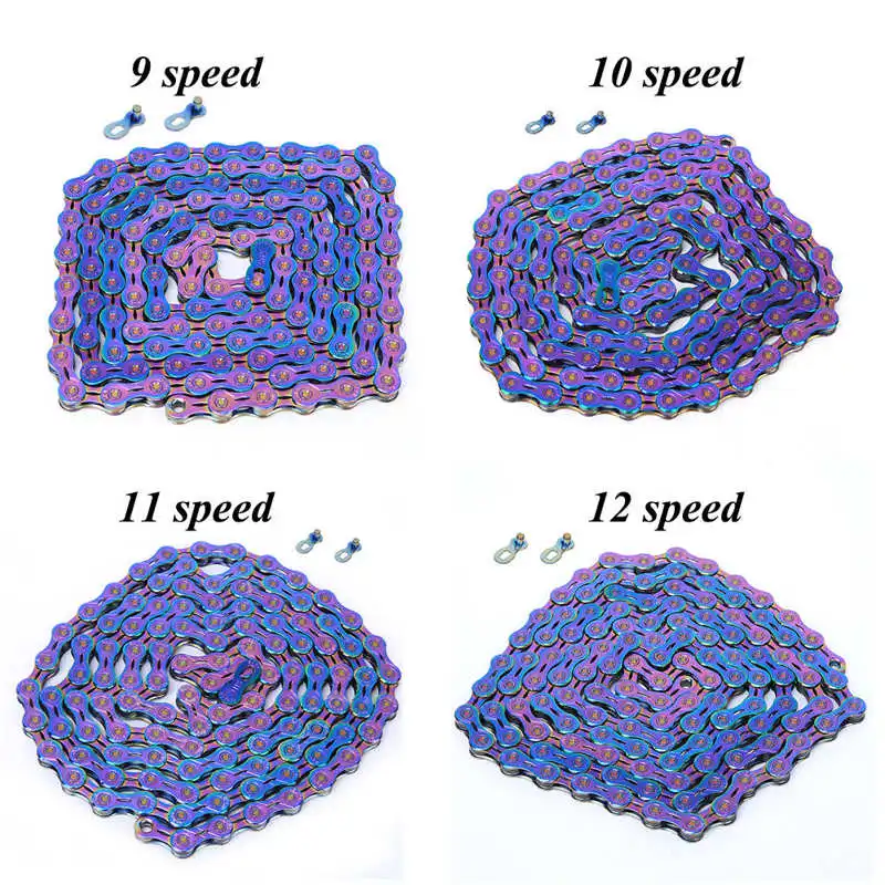 

9/10/11/12 Speed Colorful Bike Steel Colorful Variable Speed Chain Accessory for Mountain Road Bicycle Quick Gear Change