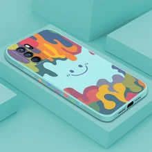 Cute Smile Case For Reno 6 Pro Plus  Reno 5 Pro 4 Z 5G 2Z 2F Soft Silicone Lace edge strip Phone Cover For Find X3 Pro Lite Neo