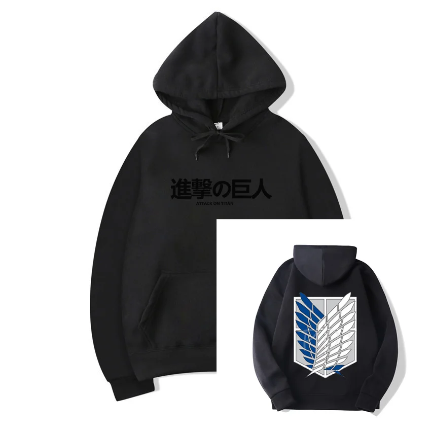 

2021 Men's Japanese Anime Attacks Giant Woody Anime Manga Attacks Giant Pattern Woody Casual Pulled hop hipTop Sweatshirt