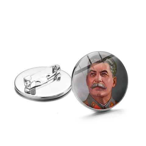 Style 2 SONGDA Hero Stalin CCCP Retro Brooch Sickle Hammer Sign Soviet Russian Army Icon Badge for Men Coat Suit Metal Pins High Quality - Окраска металла: Style 2