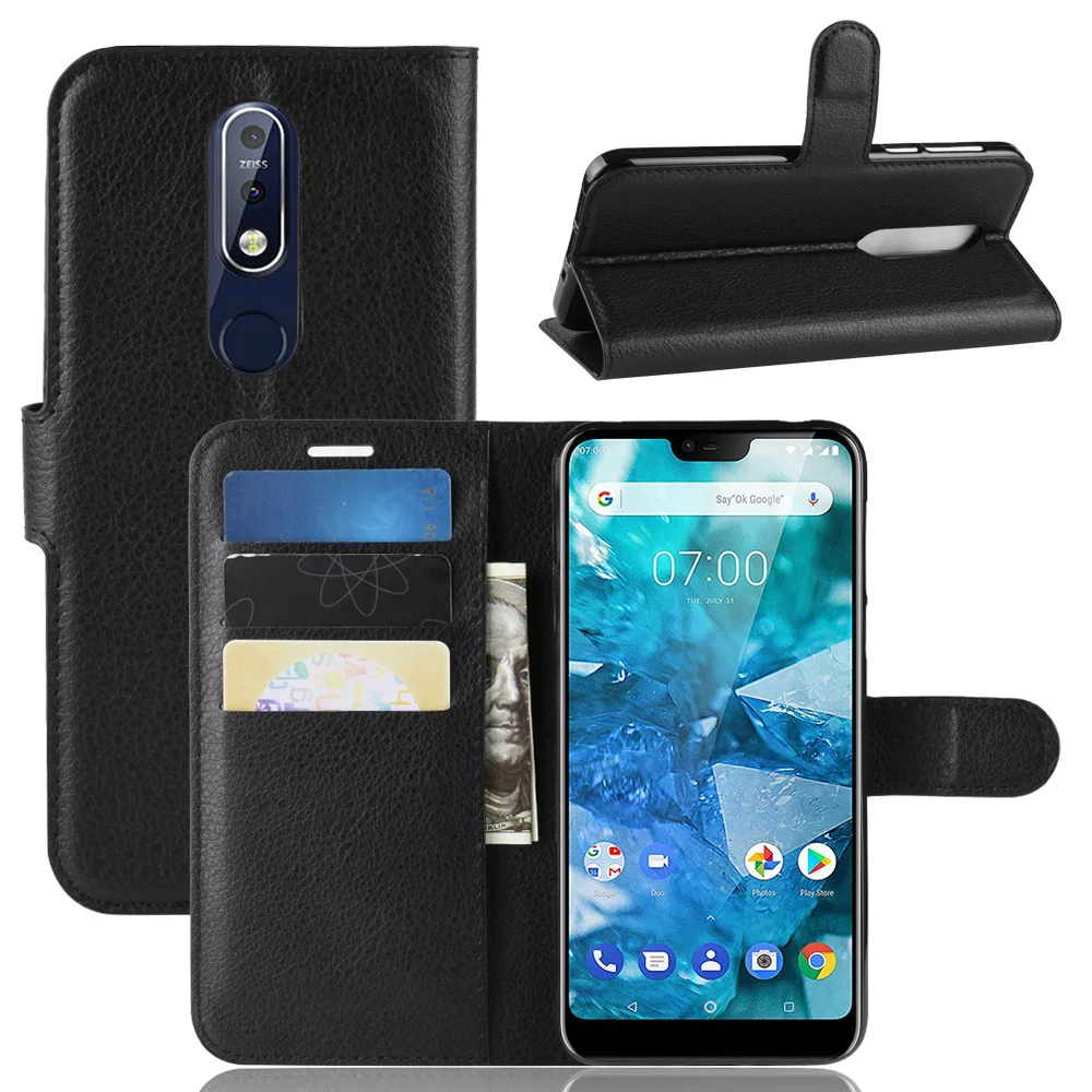 

Флип-чехол для Nokia 7,1, кожаный чехол для телефона Nokia 7,1, высококачественный бумажник, кожаный чехол-подставка, флип-Чехлы для Nokia 7,1