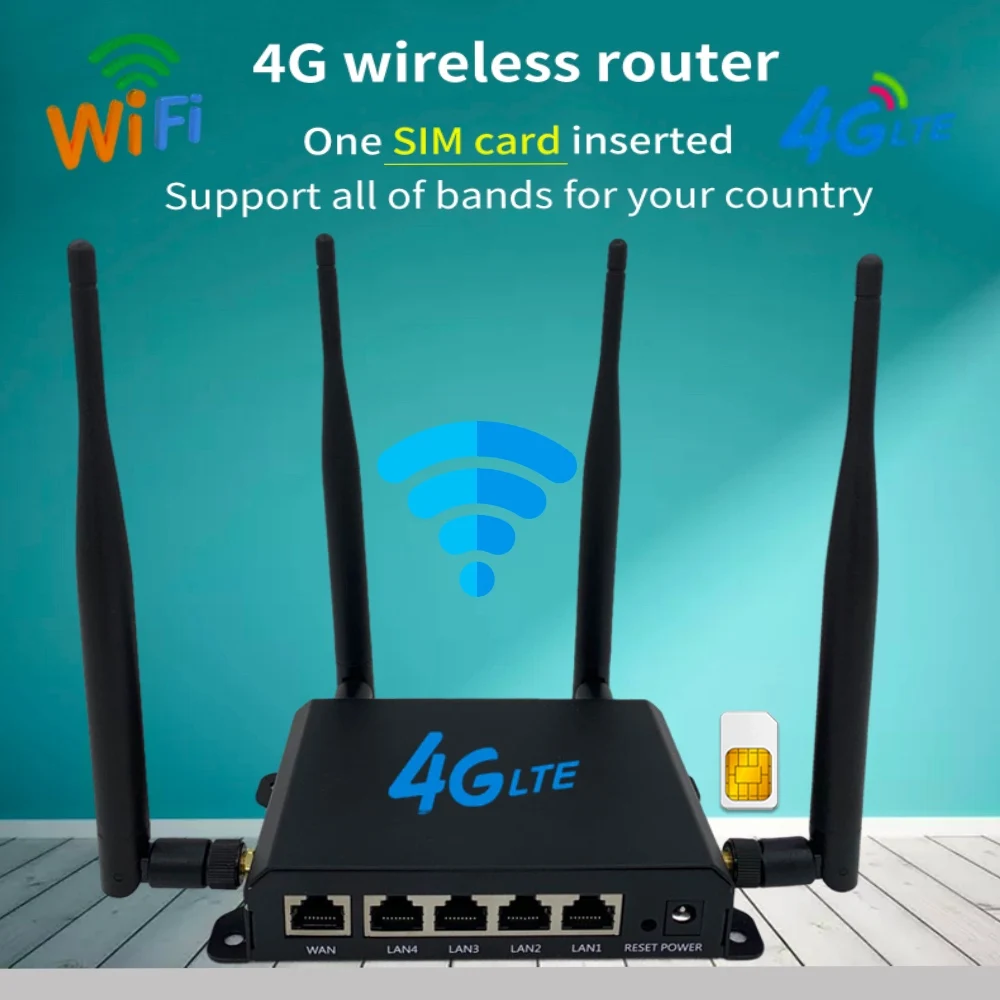 Промышленный Wi-Fi роутер HUASIFEI, разблокированный, 300 Мбит/с, 3G, 4G, беспроводной роутер CPE, со слотом для SIM-карты, RJ45, Ethernet-порты