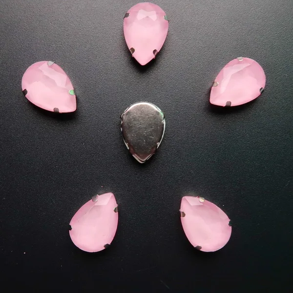 A23 Pink Серебряные когти настройки 7x10 10x14 13x18 мм желе конфеты и AB цвета стекло кристалл капли пришить стразы свадебное платье diy отделка - Цвет: A23 Pink
