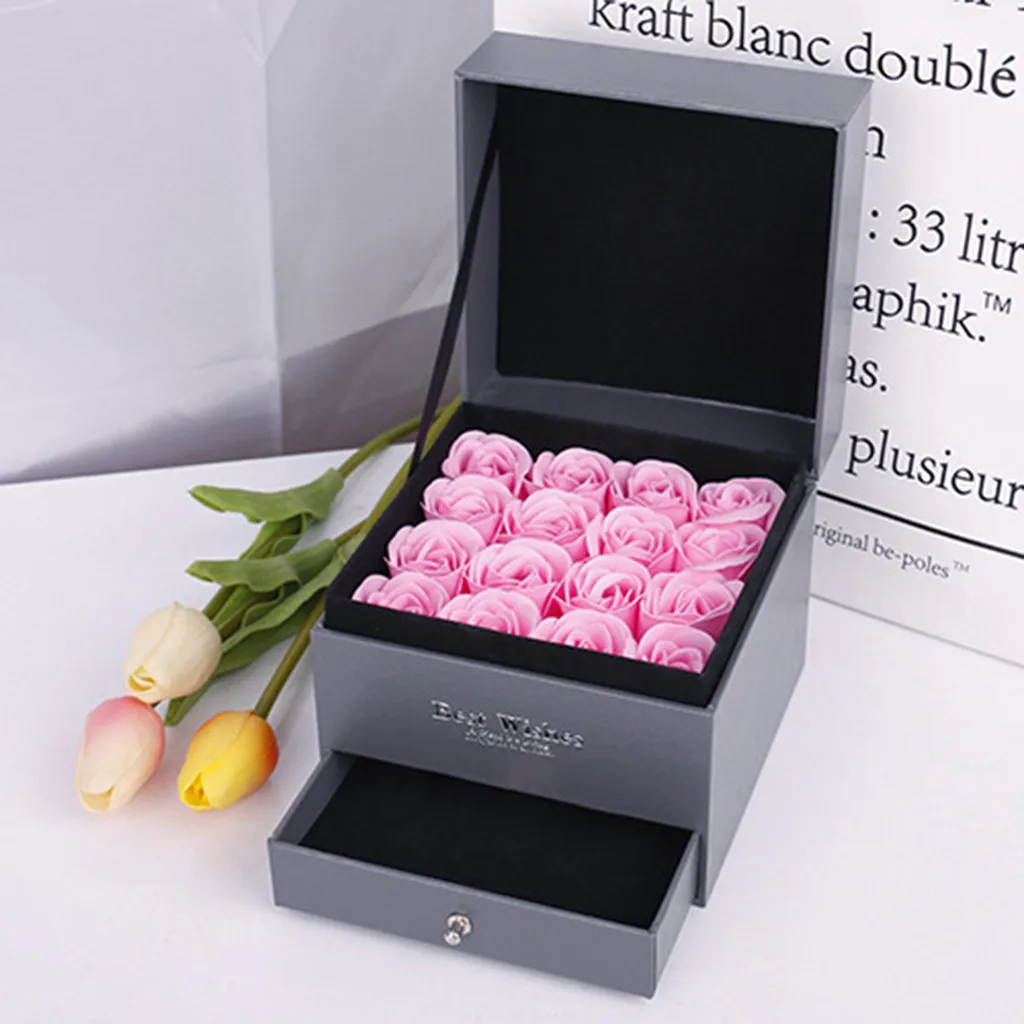 Романтическая коробка для хранения мыла в виде Розы Подарочная Коробка на День