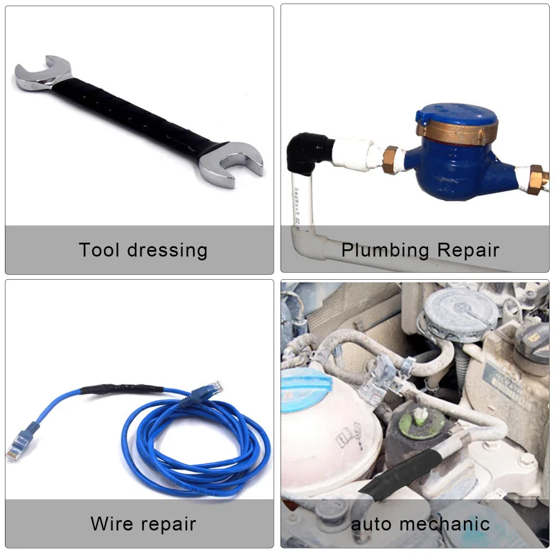 

1.5M/3M Waterproof Silicone Performance Repair Tape Self-adhesive Strong Black Rubber Silicone Bonding Tape Self For Auto Repair