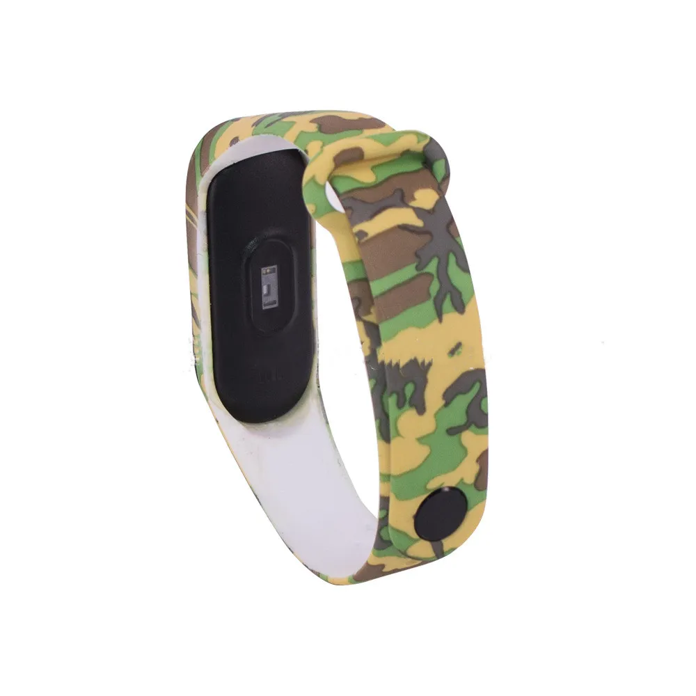 Для xiaomi mi Band 3 4 ремешок силиконовый с принтом сменный Камуфляжный браслет для band