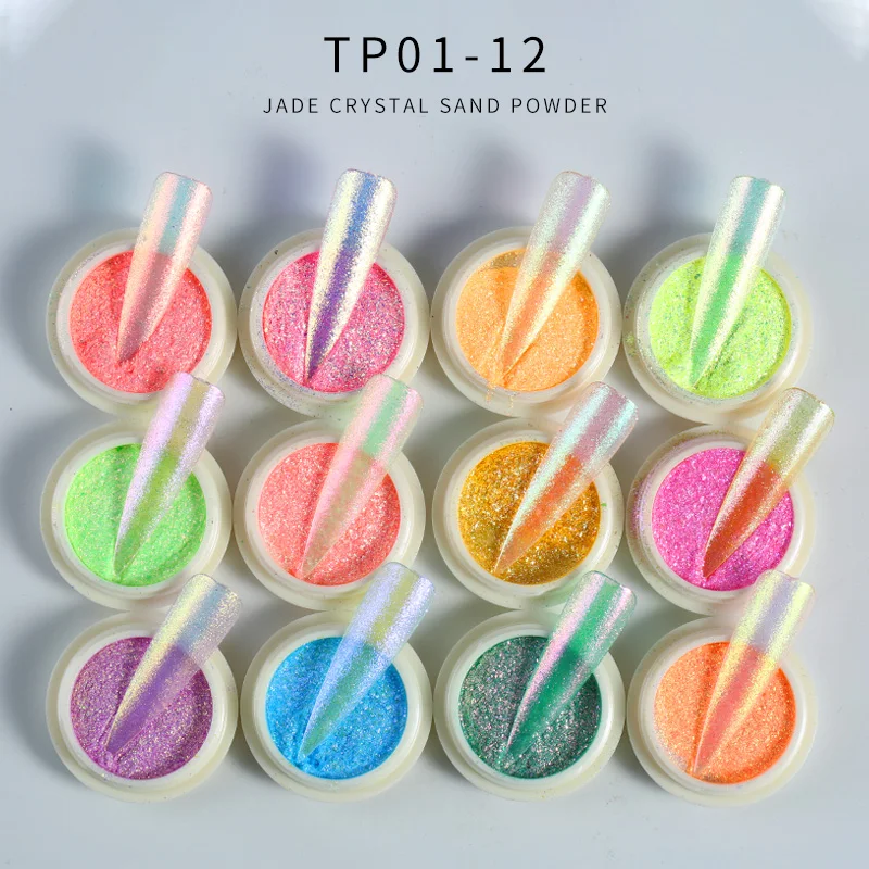 Новый твердый нефритовый кристалл для ногтей пряжа порошок Волшебное зеркало