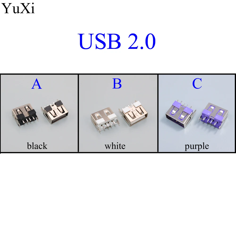 YuXi USB порт 2 0 тип A гнездо 4 контакта вставка фута 180 плоский штекер для зарядки