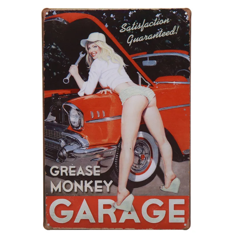 

Sexy Girl Plaque Retro Metal Tin Sign Bar Decoration Bar Club Wall Tavern Garage Home DIY Creative Decoration Plaque 12*8 Inches