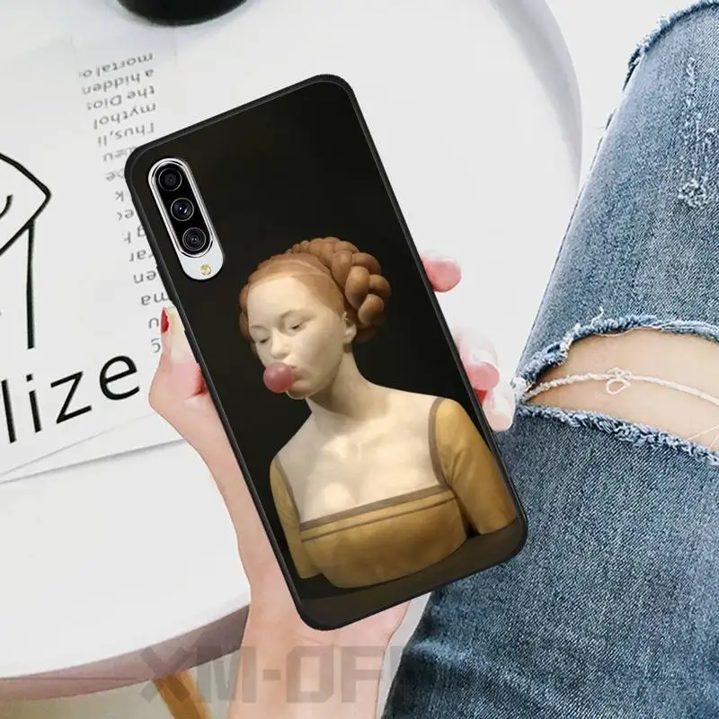 Ivits Art sculpture TPU Мягкий силиконовый чехол для телефона Samsung A10 20 30 40 50 70 10S 20S 2 ядра C8 A30S