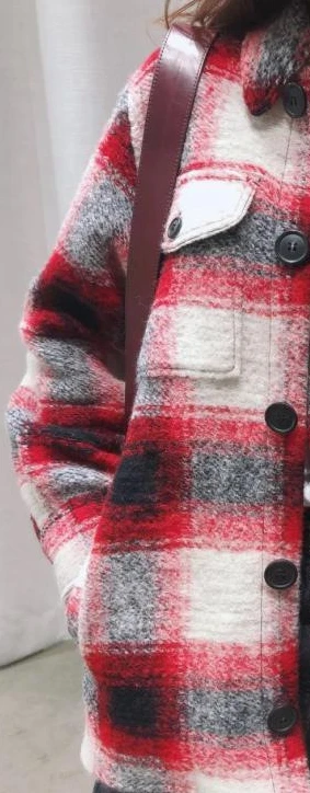 

2021 Autumn and Winter New Plaid Jacket Button Pocket Lapel Short Jacket Casual Fashion
