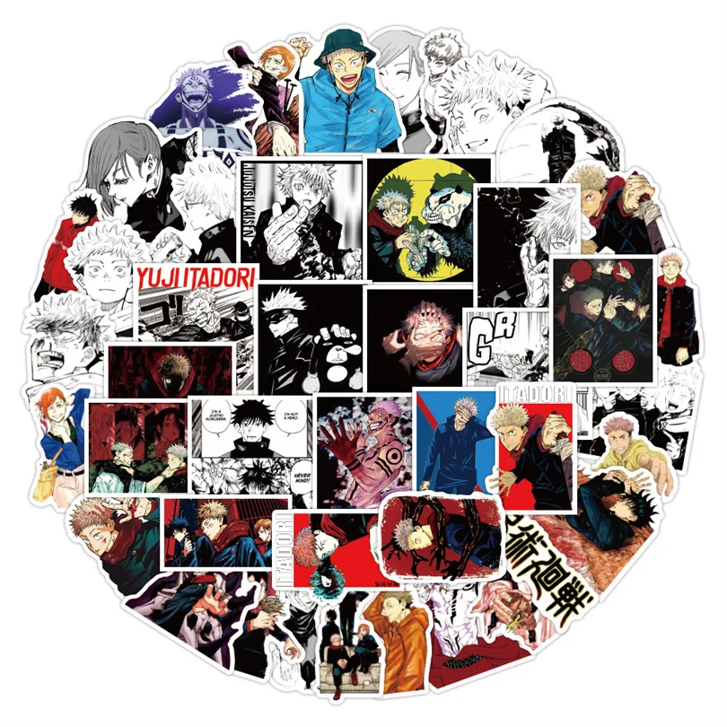 

10/30/50PCS New Anime Spells Return To Battle Character Graffiti Decoration Suitcase Guitar Waterproof Sticker Toy Wholesale