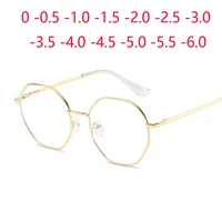 anti blue light finished myopia glasses metal nearsighted eyewear eyeglasses 0 1 1 5 2 2 5 3 3 5 4 5 6