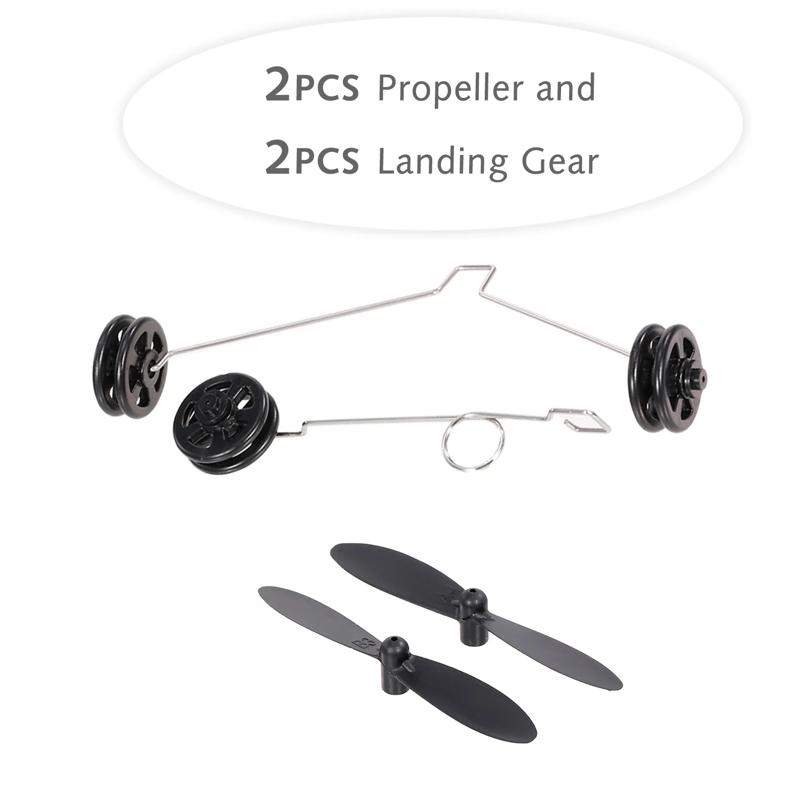 

2pcs Propeller and 2PCS Landing Gear for Wltoys XK A200 F-16B RC Airplane Drone DIY RC Spare Parts Accessories