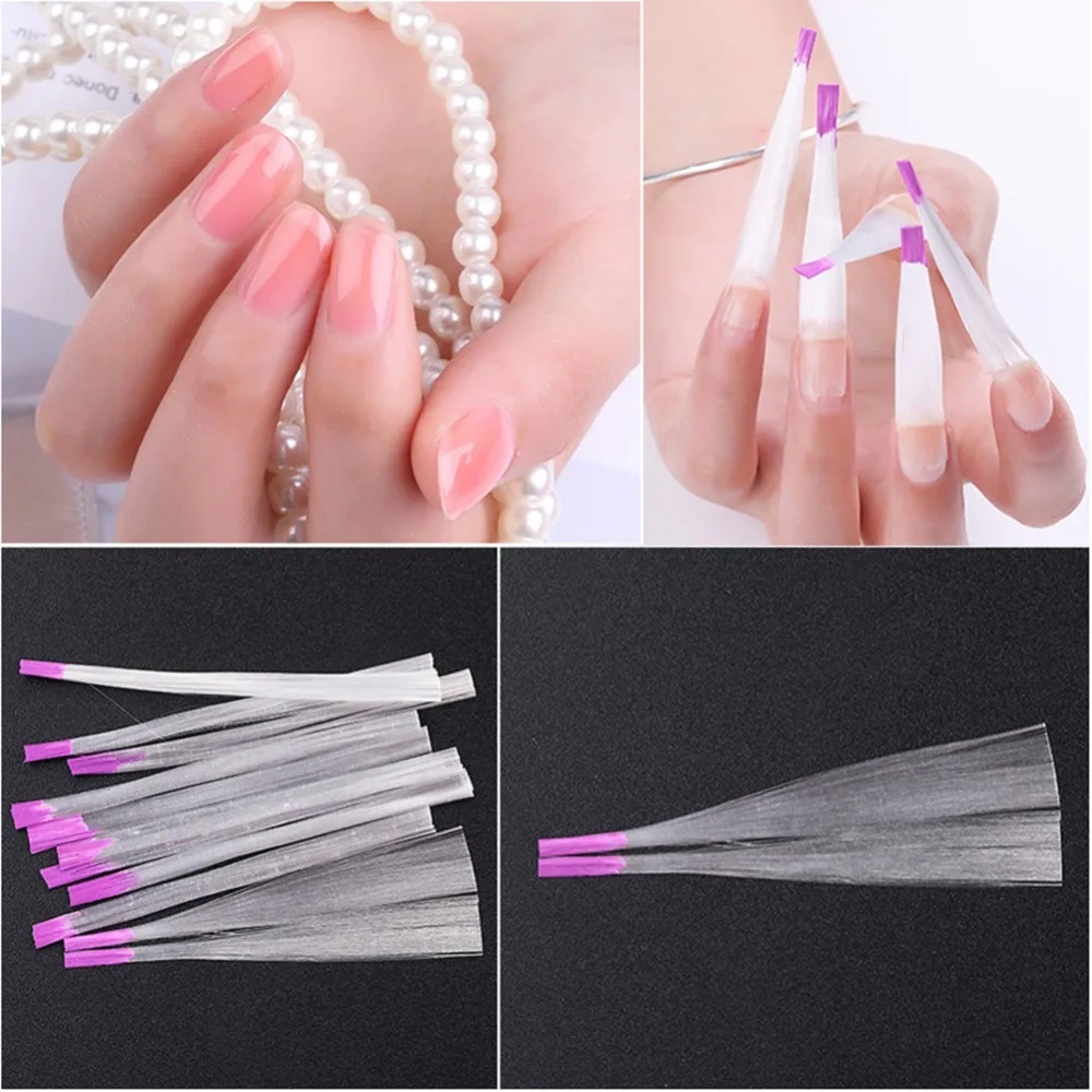 10 шт. Fibernails для ногтей из стекловолокна наращивания акриловые строительные