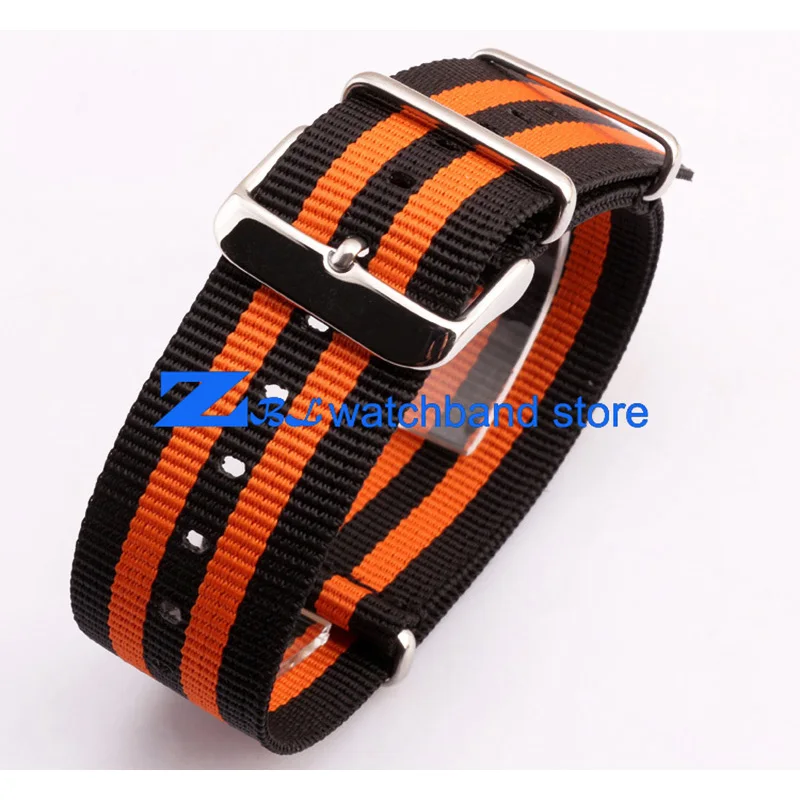 Нейлоновый ремешок для часов со стальной пряжкой. Водонепроницаемые ремешки