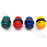 10pcs 28mm arcade push buttons with built in silent switch 4 color choose for diy raspberry pi console box diy arcade kit parts