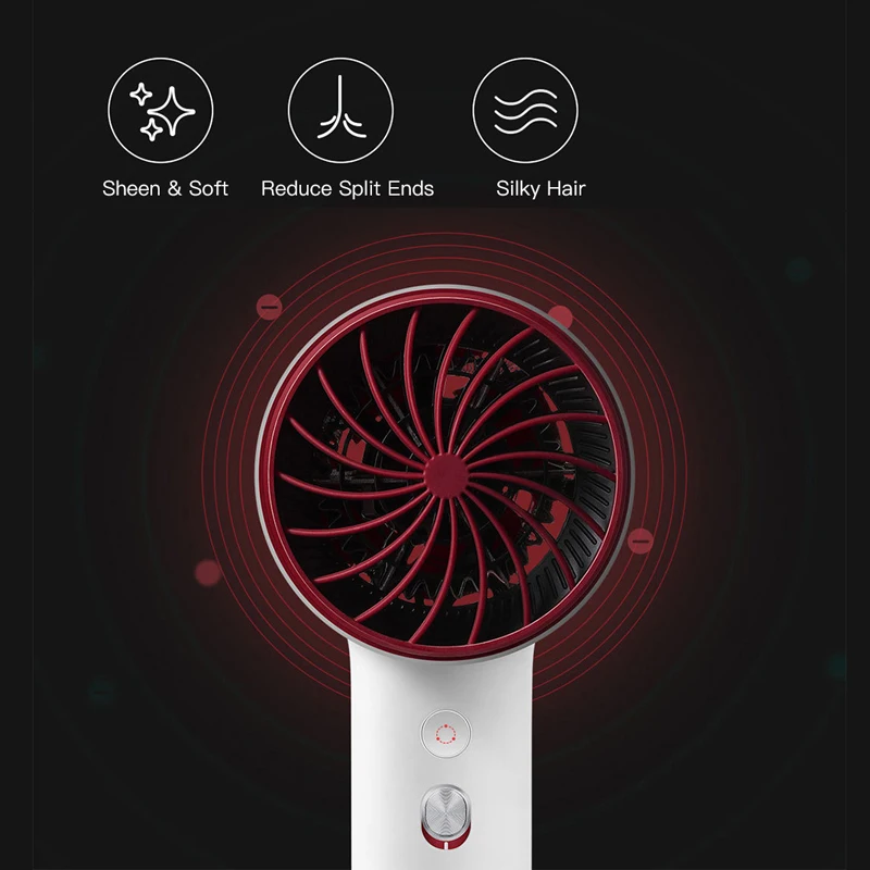 Профессиональный фен для волос SOOCAS H3 с отрицательными ионами быстрая сушка 1800 Вт