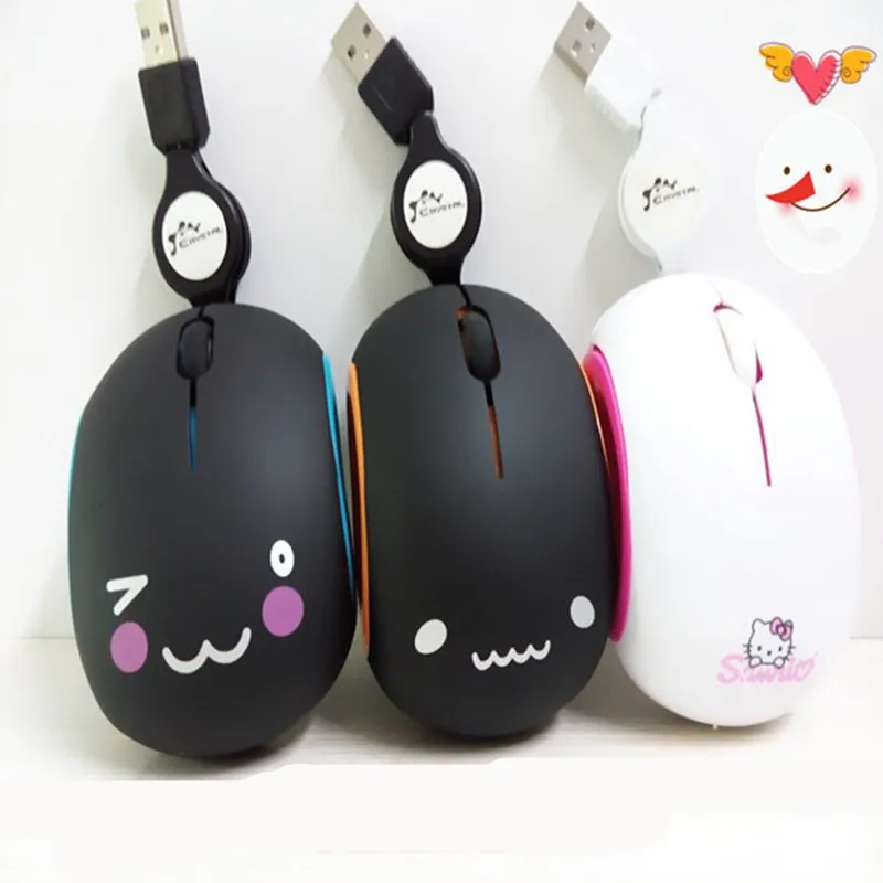 mini Computer Mouse Small Cute for Girls Cartoon USB Creative Wired Laptop Silent Mac Notebook 1200dpi | Компьютеры и офис
