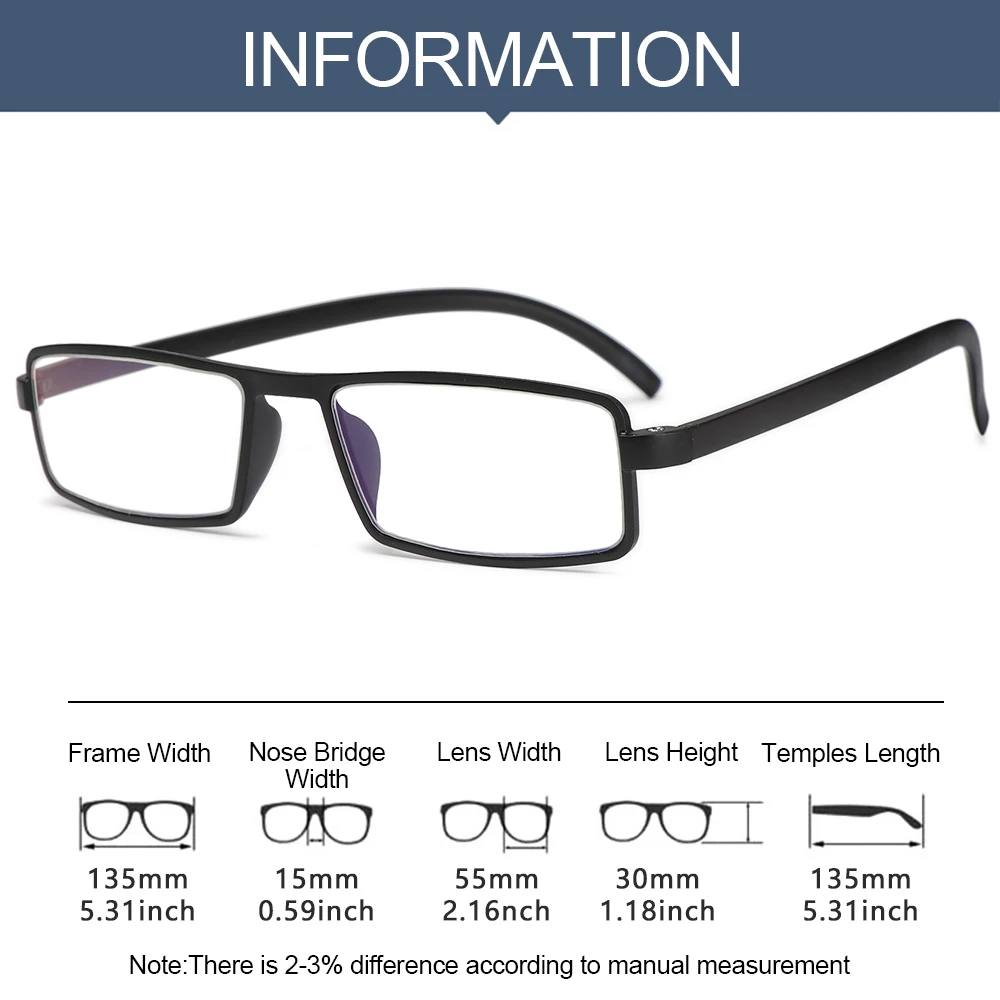 

High-definition Portable Anti Blue Light Reading Glasses Unisex Ultralight Presbyopia Eyewear Vision Care Dropship +1.00~+4.00