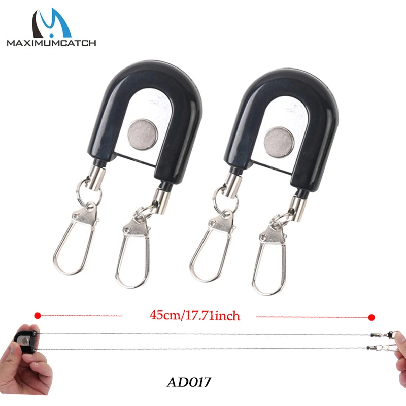 Maximumcatch 2 шт./лот Высокое качество Fly Fishing Zinger Retractor синий и черный цвет Hook Up Zinger аксессуары для рыбалки нахлыстом комплект - Цвет: AD017 2PCS