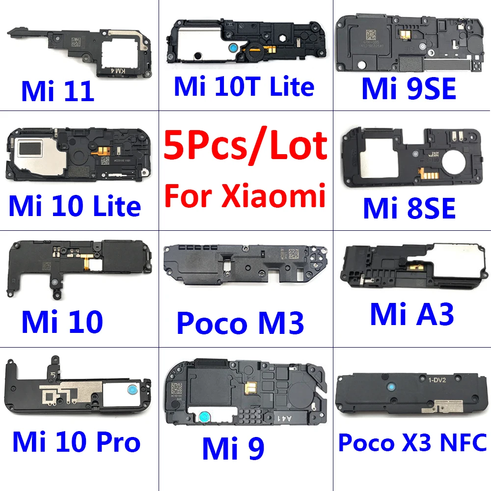 

5 шт./лот, громкоговоритель для Xiaomi Poco X3 NFC M3 Mi 10 8 11 Pro 8 SE 9 SE 11 10T 8 9 Lite A3 Громкий Динамик Звуковой сигнал гибкий кабель