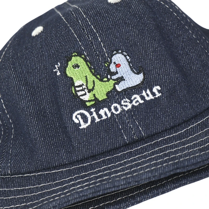 

Children Hat Dinosaur Embroidered Printing Cap For Boys And Girls Kids Sun Caps Cartoon Baby Fisherman Hats 6 to 24 months