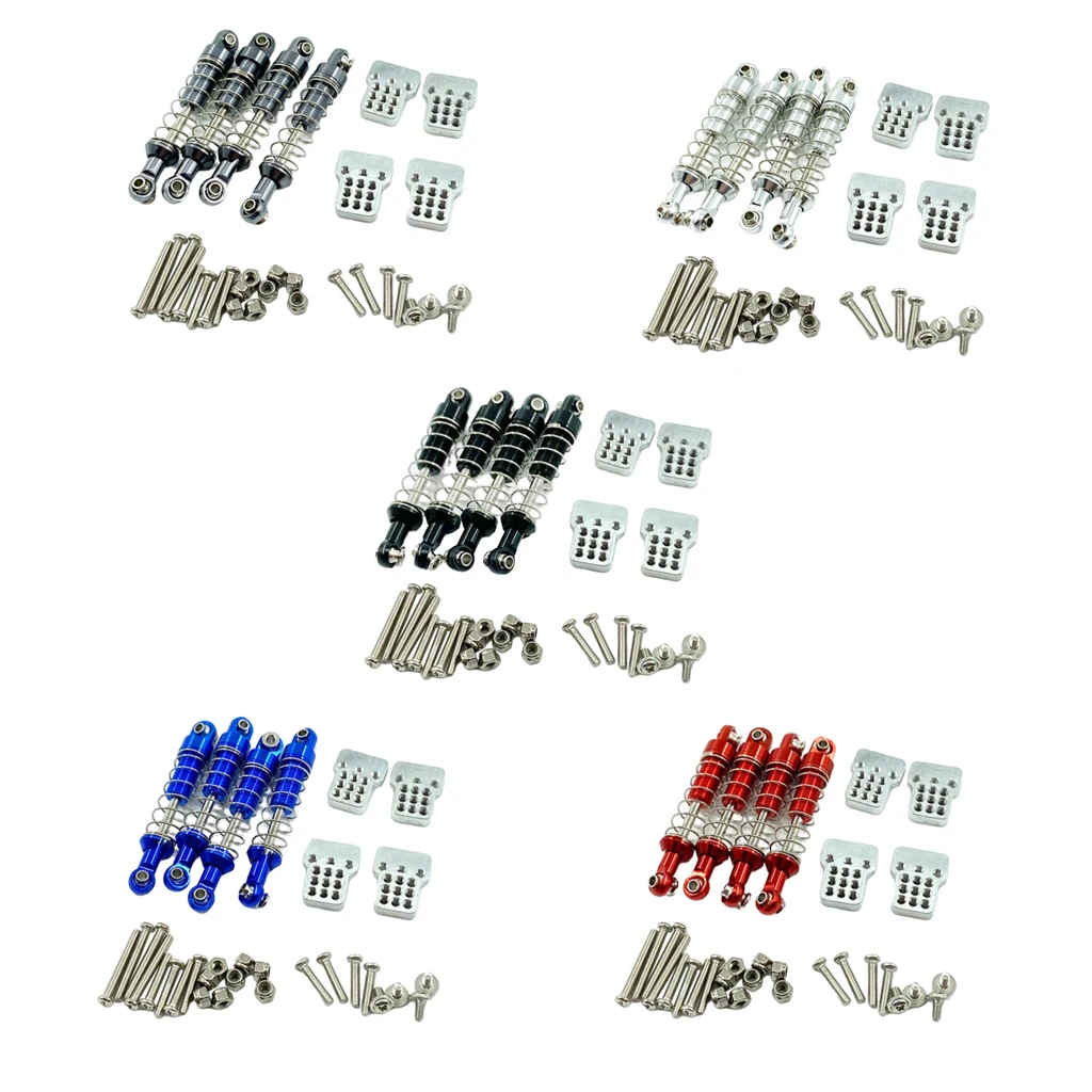 

4PCS Aluminum Front & Rear RC Shocks Absorber & Shock Towers Bracket Mount Upgrades Parts for WPL C14 C24 MN D90 D91 99S