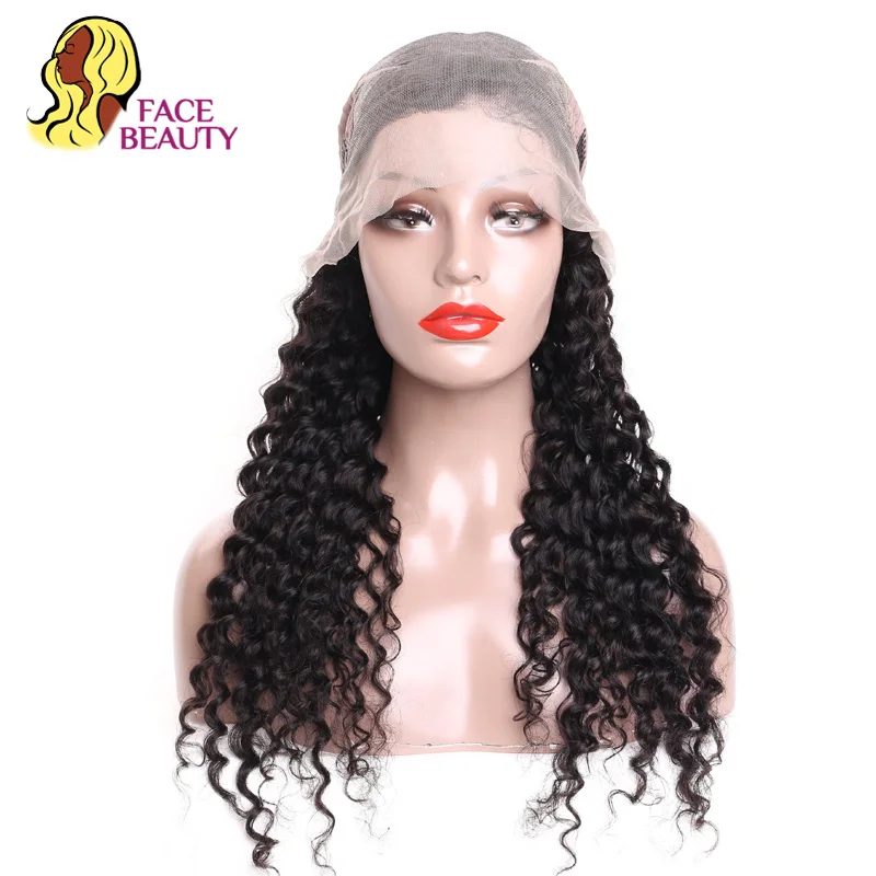 Парик с глубокой волной без клея 13x6 парик из человеческих волос на сетке спереди